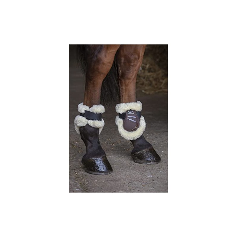Norton XTR Fetlock Caps with Faux Lambskin Warmblood Brown