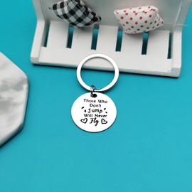 Ximalun Skydiver Gifts Keyring Those Who Don't Jump Will Never Fly Keyring Adventure Gifts Christmas Birthday Gifts Inspirational Gifts for Skydiver