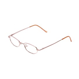 Calabria Metal Flex KIDS 1001 Oval Blue Light Blocking Reading Glasses +3.50 Shiny Light Pink Girls 43mm