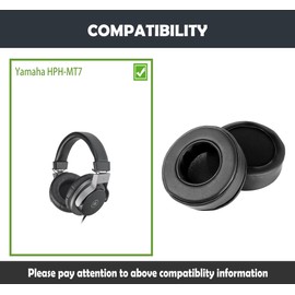 HTINDUSTRY Replacement Ear Pads Compatible with Yamaha HPH-MT7 Headphones Ear Pads with Softer Protein Leather/Memory Foam