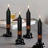 Black Taper Candle Candle Sticks, 7 Inch Mini Pillar Candles,