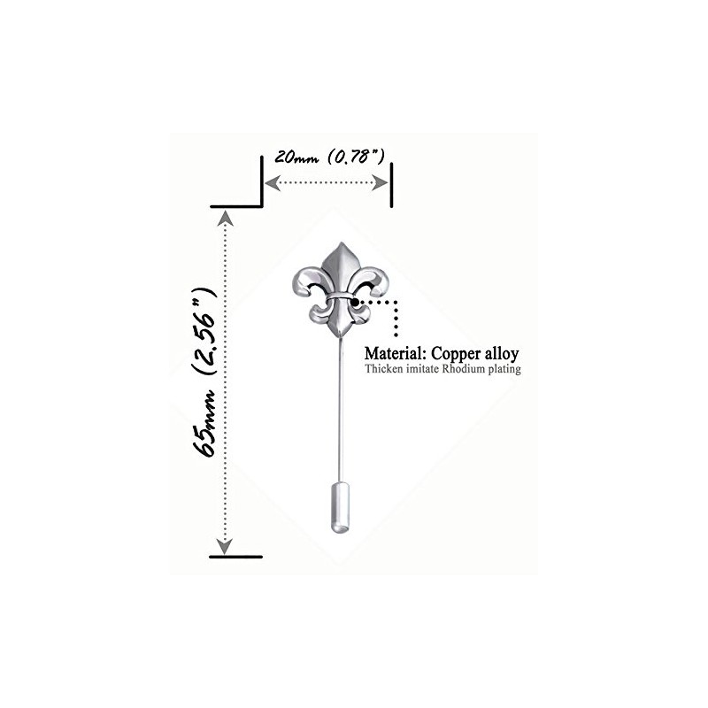 Salutto Lance Suit Lapel Stick Brooch Pin Silver