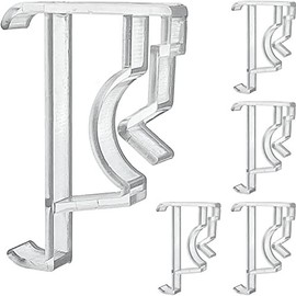 Cutelec Valance Clips 2Inch 5Pcs Clear Plastic Hidden Retainer Holder