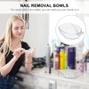 Alasum Cuenco Acrílico Blanco Recipiente para Remojar Uñas Postizas, Herramienta