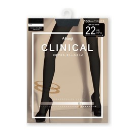 Atsugi TL2641 Compression Tights, Clinical Tights, Tightening, Hard 160 Denier, Ankle 22hPa TL2641, Black