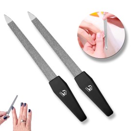 PEQUEÑA LIMA DE UÑAS DE METAL 5" DIAMANTE POLVO LIMAS DE UÑAS GRUESAS MANICURA PEDICURA CONJUNTO