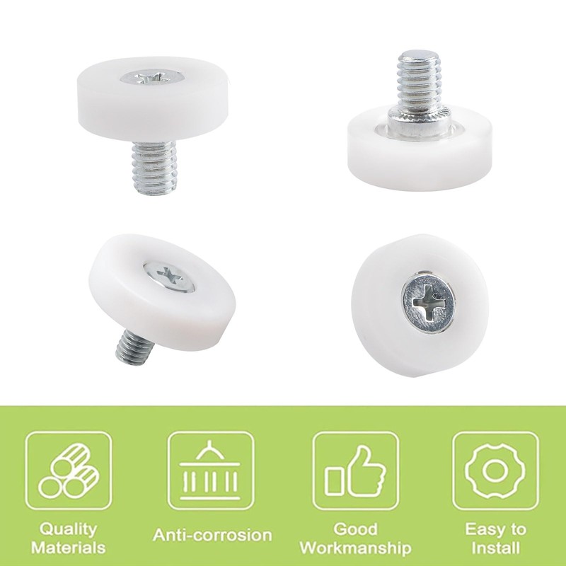 UFURMATE Drawer Roller, 8Pcs POM Plastic Cabinet Drawer Slides Wheels