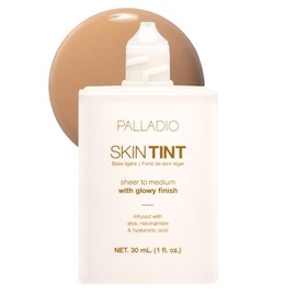 Palladio Skin Tint Líquido con Aloe, Niacinamida y Ácido Hialurónico - Cobertura Ligera a Media, Acabado Luminoso