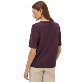 CECIL Damen 3015675 Kurzarmsweatshirt, Mulberry red, XXL