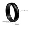 CROWNAL 2mm/4mm/6mm/8mm Black Ceramic Wedding Band Ring Men Women Couple