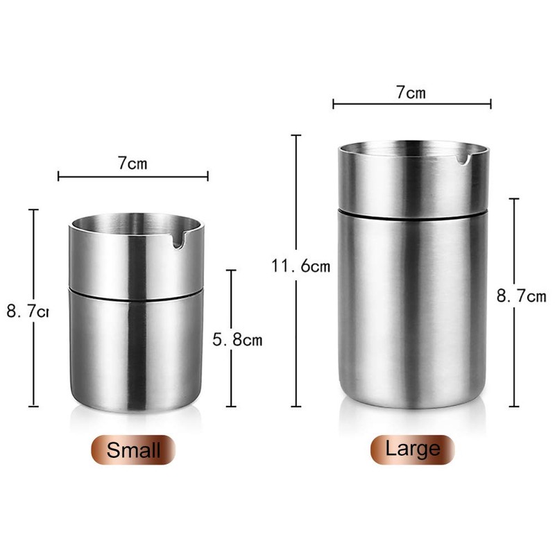 Chingde Stainless Steel Metal Ashtray for Outdoors against Wind for