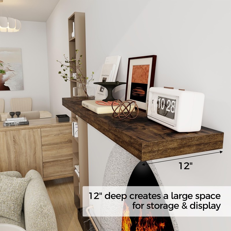 Floating Shelves 48 Inch Long, 12 Inch Deep Floating Shelves