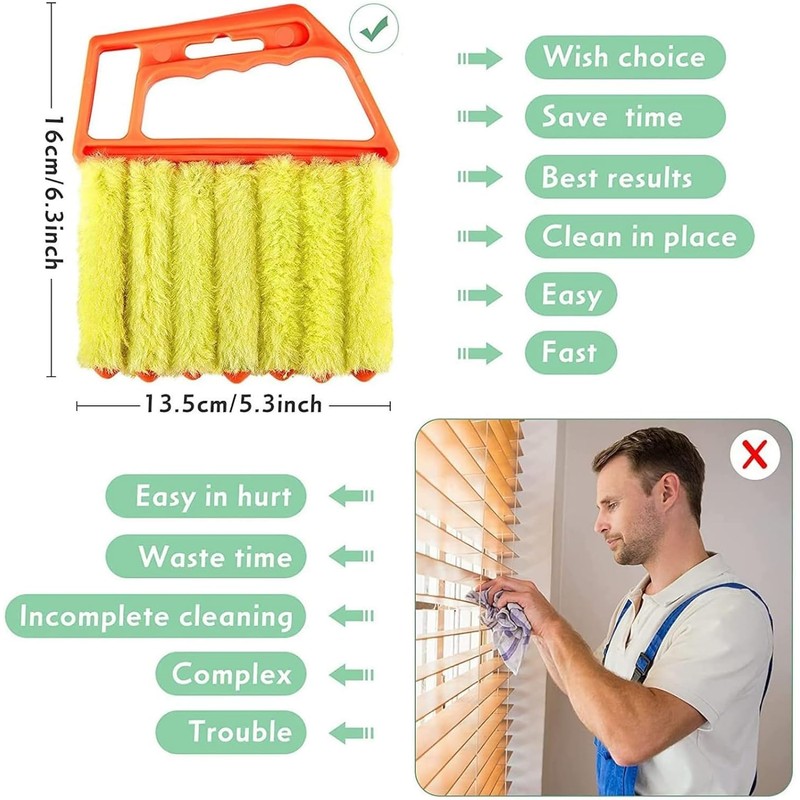 All-Purpose Washable Cleaning Brush – Blinds, AC Vents & Window