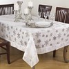 Fennco Styles Burnout Snowflake Holiday Tablecloth