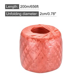 MECCANIXITY Polyester Nylon Plastic Rope Twine Household Bundled for Packing Gardening Craft,200m Length,Red Pack of 1