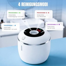 Ultrasonic Cleaner, 48 kHz Ultrasonic Cleaner with 4 Modes, Digital Timer, Ultrasonic Cleaner for Dentures, Mouth Guard, Toothbrushes, Night Protection, Jewellery