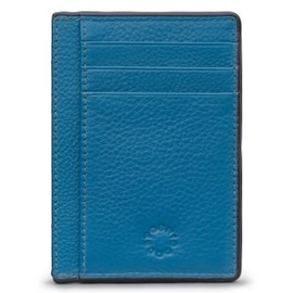 Yoshi Mens Wallet, Slim RFID Blocking Minimalist Credit Card Holder with ID Window, Holds Credit Cards and Bank Notes, Womens Card Holder (Petrol Blue)