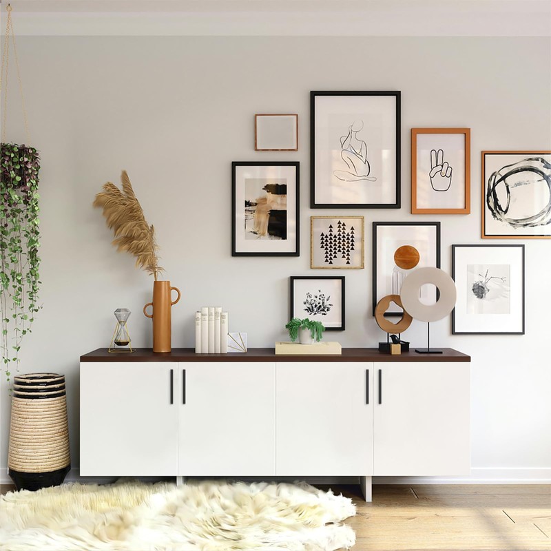 KNOKLOCK 10 Pack 5 Inch(128mm) Kitchen Cabinet Handles Matte Black