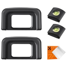 K&F Concept Eyecup for Nikon DK-25 Eyepiece Cup + Hot Shoe Level Set for Nikon Cameras Lens Protection Camera Parts Compatible Camera Accessories Dustproof Scratch Resistant
