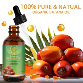 Batana Oil for Hair 60 ml, 100% Organic Batana Oil Promotes Hair Thickness, Repairs Damaged Hair and Nourishes It