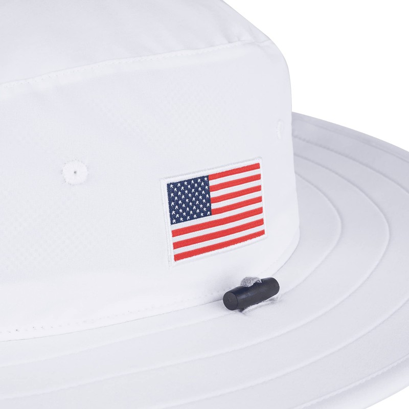 Titleist Men's Charleston Aussie Golf Hat, White/Navy/Red