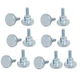 sourcing map Knurled Head Full Thread Knurled Screws Bolts Fasteners M3 x 8 mm Pack of 15