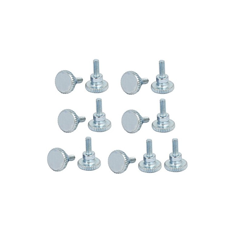 sourcing map Knurled Head Full Thread Knurled Screws Bolts Fasteners