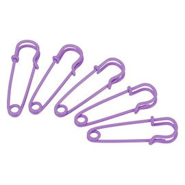 MECCANIXITY Safety Pins 1.57 Inch Large Metal Sewing Pins for Blankets Skirts Crafts Brooch Making Purple 12Pcs