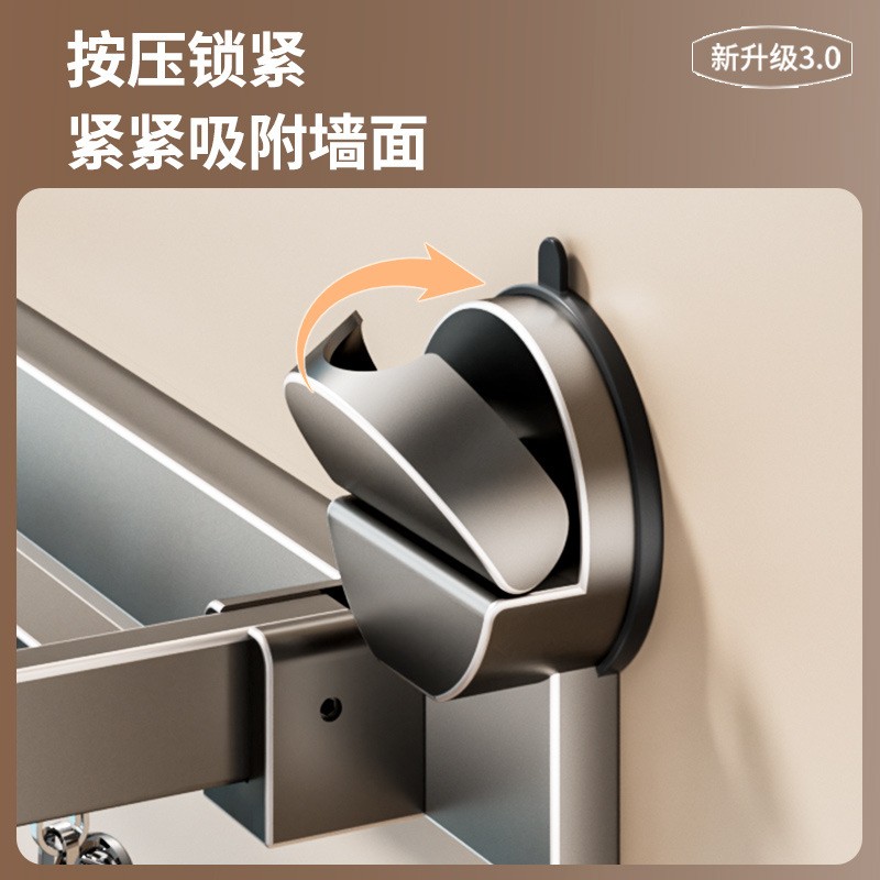 Suction Cup Clothes Drying Rack with Clips – Foldable Hanger
