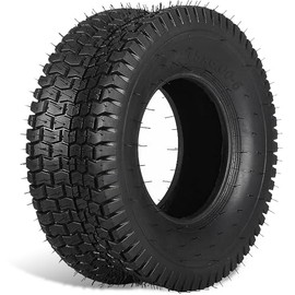 Felixstory 15x6.00-6 Tubeless Lawn Mower Tire, 4PR Turf Tire for Garden Tractor Riding Mover