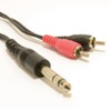 kenable 6.35mm Stereo Jack Plug to Aux RCA Phono Plugs