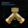 kör4u 3/4" Brass Y Splitter 2 Way Water Connector Y