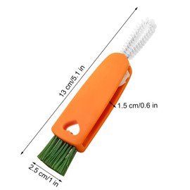 3 in 1 Bottle Cap Detail Brush, Multifunctional Cup Cover Cleaning Brush Cup Lid Brush Bottle Crevice Brush for Water Bottle Lid(8 Pcs)