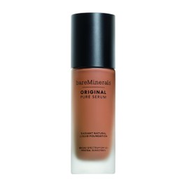 bareMinerals Original Pure Serum Radiant Natural Liquid Foundation Mineral SPF 20, Hydrating Skin Tint, Dewy Finish, Lightweight, Medium Coverage, Non-Comedogenic, Vegan