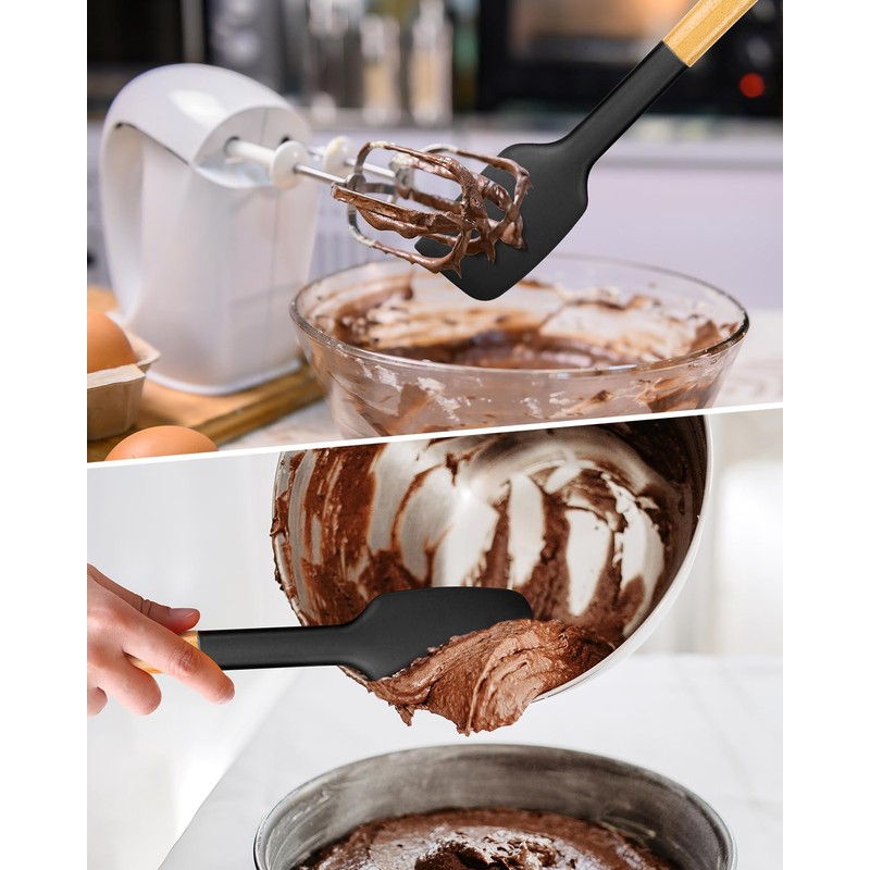 Silicone Spatula and Spoonula Set, Great For Stirring, Tough Mixing