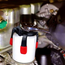 YWHWXB Adjustable Universal Oil Filter Wrench 3 Jaw Oil Filter Removal Tool, Range 2.4 to 3.7 inch in Diameter 3/8’’Drive Adapter for Removing Motorcycles Cars Trucks