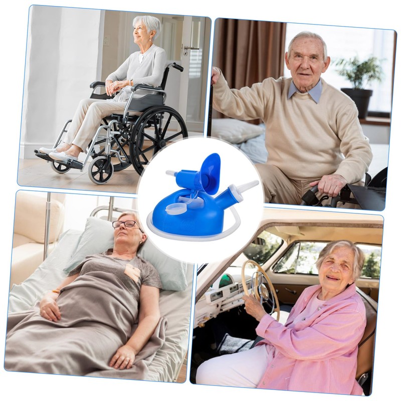 Gatuida Sturdy Women's Urinal Bottle Reusable Portable Pee Container Threaded