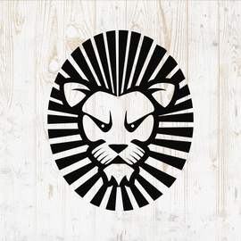 6 in Lion Sticker - Jungle Silhouette Safari Head Pride African Animal King - Vinyl Decal for Wall Car Home Bike Bottle Phone Laptop DWSV1427