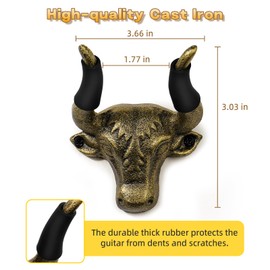 Adowes Guitar Wall Mount 2 Pack, Guitar Hanger Wall Mount Cast Iron, Guitar Holder for Wall, Guitar Accessories for Acoustic, Electric Guitar, Bass, Ukulele, Guitar Stand Wall, Men's Guitar Gifts