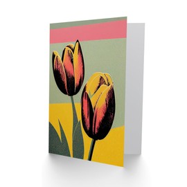 Artery8 Boho Tulips for Wife Her Mum Sister Daughter Mom Gran Nan Birthday Thank You Mothers Day Blank Art Greeting Card