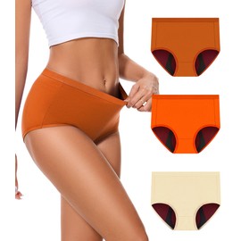 Bobelle Wear Incontinence Underwear for Women 100ml Heavy Flow Leak Proof Panties High Waisted Cotton Period Washable 3 Pack Medium