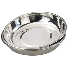 Hokky Set of 4 Stainless Steel Round Dinner Plate, Silver