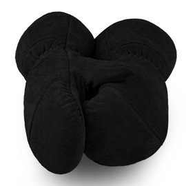 AMERICAN FUR Deerskin Suede Mittens - Black Insulated (XXL)