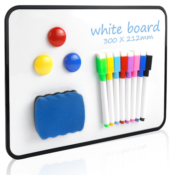 Whiteboard Small 30 x 21 cm Double-Sided Whiteboard Magnetic Dry