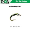 Thor Outdoor Zebra Midge Nymph Fly Fishing Set - 6