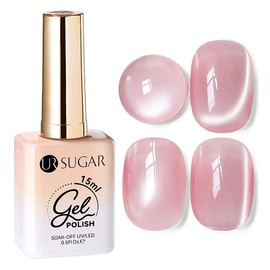 UR SUGAR Glassy Cat Magnetic Eye Gel Polish - 15ml Shimmer Magnetic Nail Art Gel, Shimmer Glass Translucent Effect Soak Off Nail Polish Nail Art Manicure Salon DIY Home