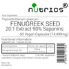 Nutrics® 14400mg Fenugreek Extract V Capsules- 20:1 90% Saponins Strong