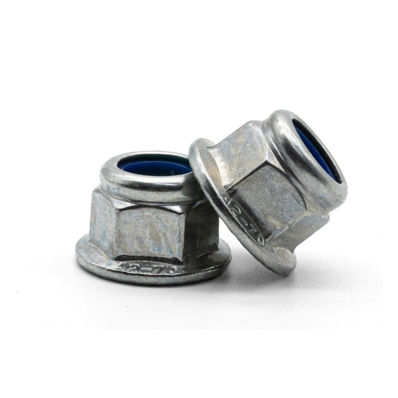 Hippo Hardware M6 (6mm) Flanged Serrated Nyloc Nuts A2 Stainless