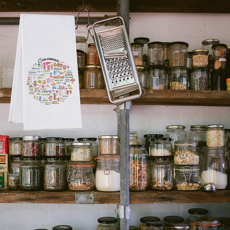 Cincinnati Travel Gift Cincinnati Kitchen Towel Cincinnati Kitchen Decor for