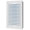 150x200mm / 6x8 inch White Plastic Ventilation Grille - Air